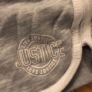 Justice Bottoms - Justice gray gym shorts size 7 Justice Bottoms - Justice gray gym shorts size 7